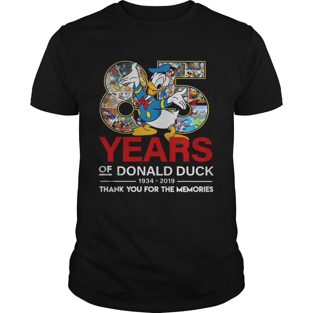 85 Years Of Donald Duck Thank you the Memories shirts