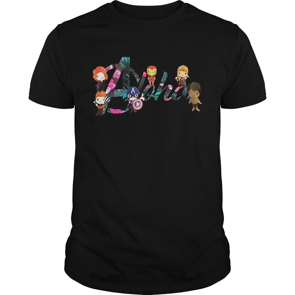 Ahola Avengers Endgame characters chibi shirts