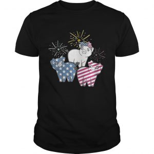 American Flag Pigs For Independence Day Funny unisex