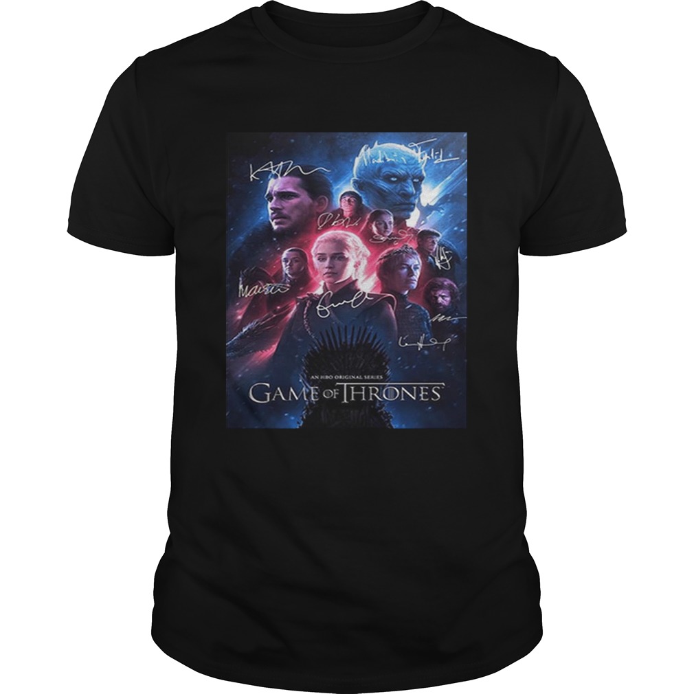 An HBO original series Game Of Thrones signatures shirts