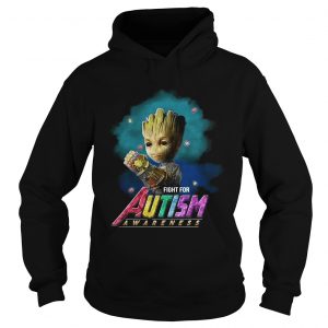 Avengers Groot Fight for Autism awareness hoodie