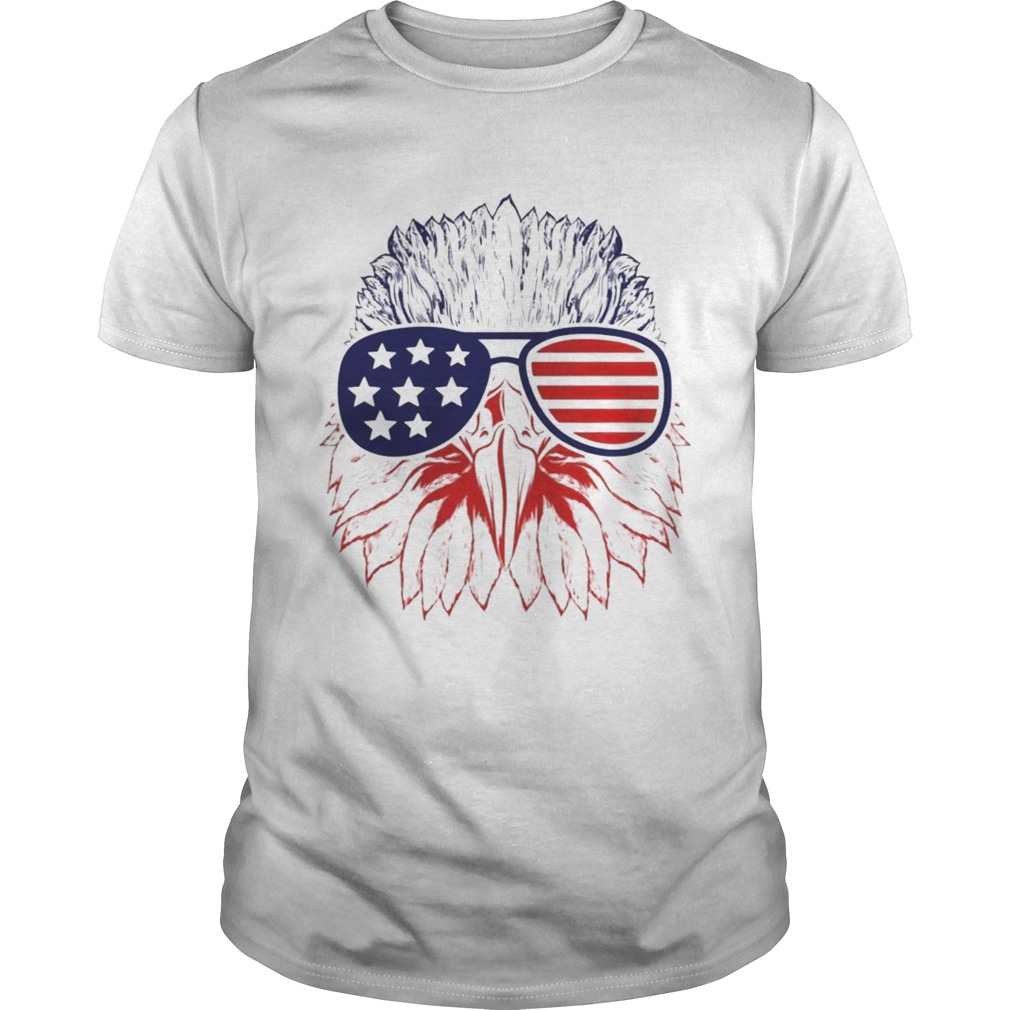 Bald Eagle American Flag Aviator Glasses T-shirts