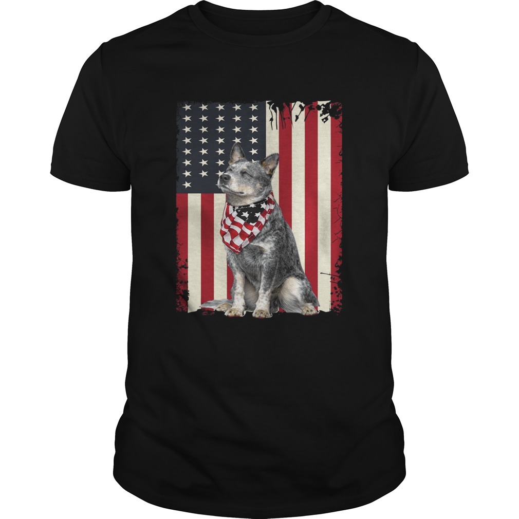 Blue Heeler American flag shirts