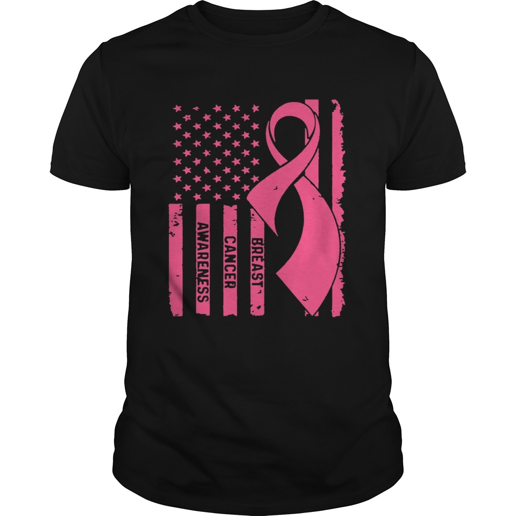 Breast Cancer Awareness American Flag Shirts