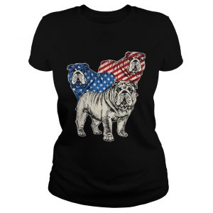 Bulldog Flag ladies tee