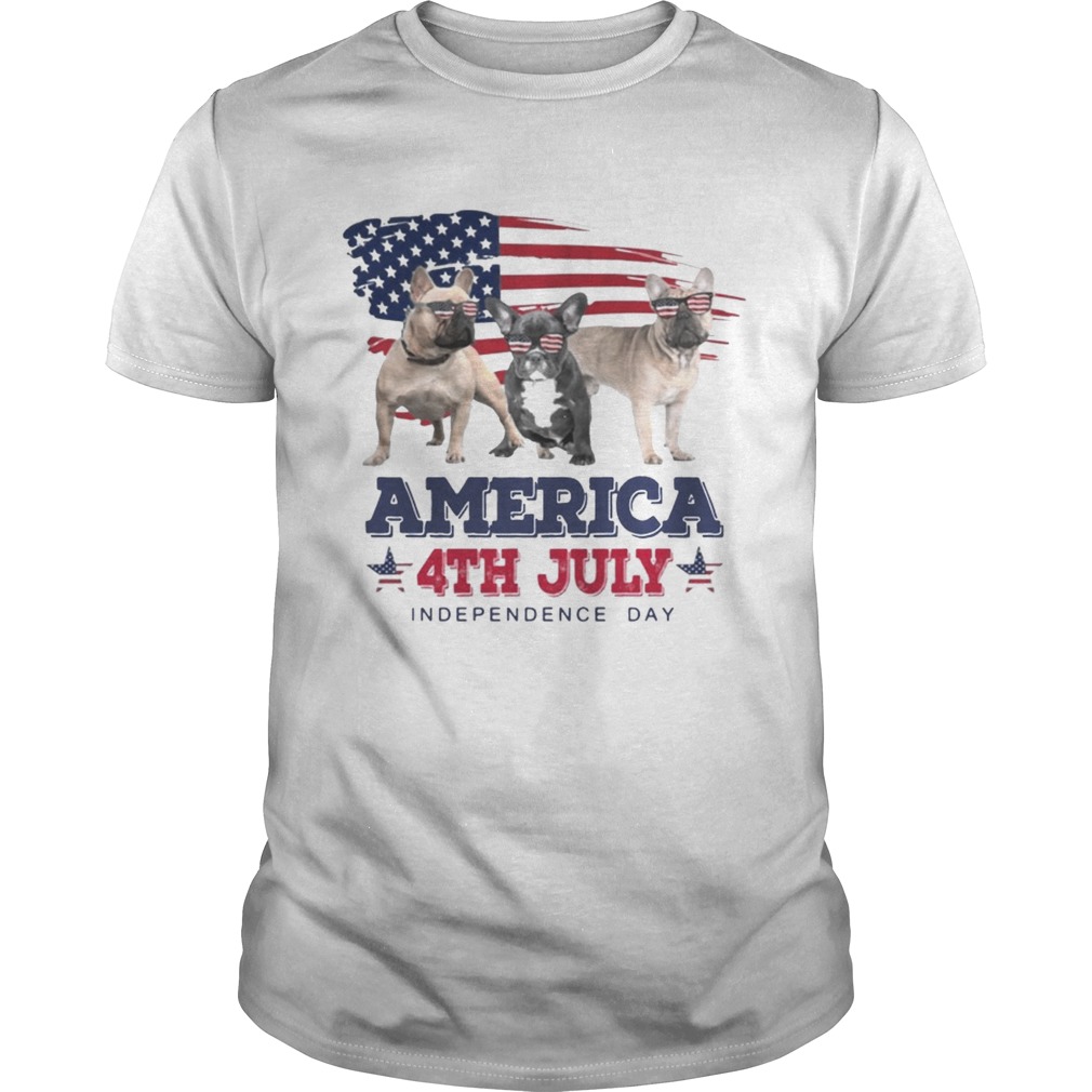 Cool French Bulldog America 4th July Independence Day T-shirts