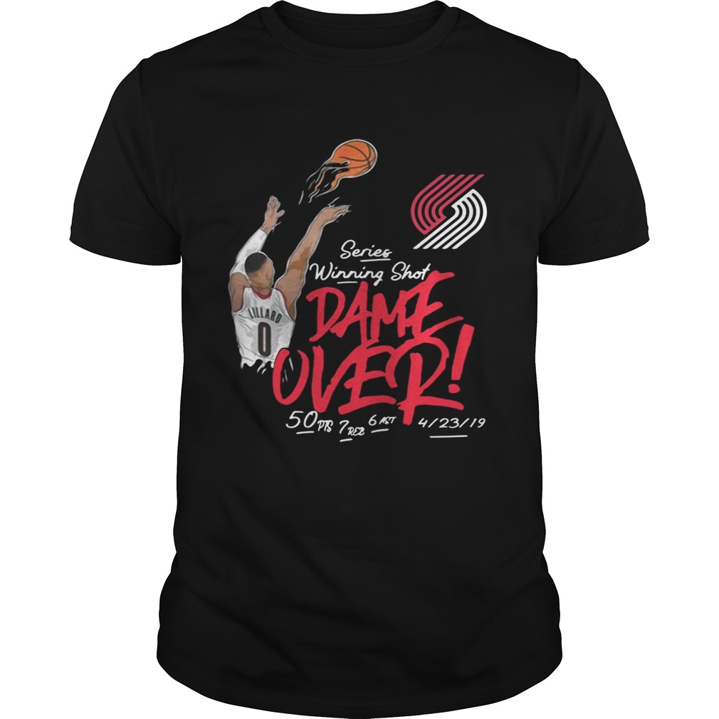 Damian Lillard Portland Trail Blazers series winning shot dame over shirts