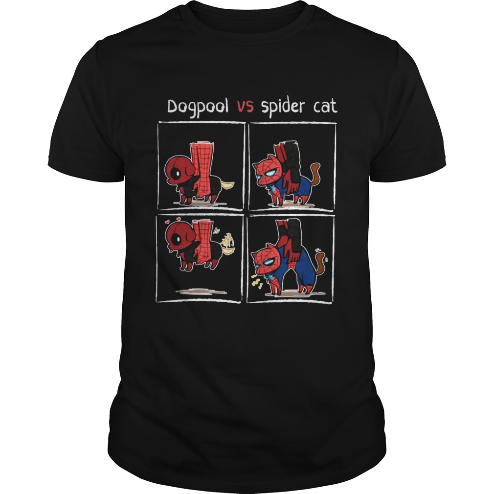 Dogpool and spider cat shirts