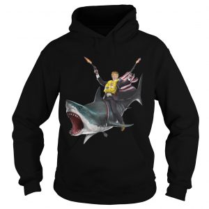 Donald Trump riding shark Independence Day 4th of July hoodie