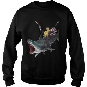 Donald Trump riding shark Independence Day 4th of July sweatshirt