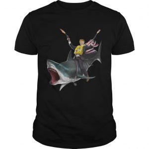 Donald Trump riding shark Independence Day 4th of July unisex