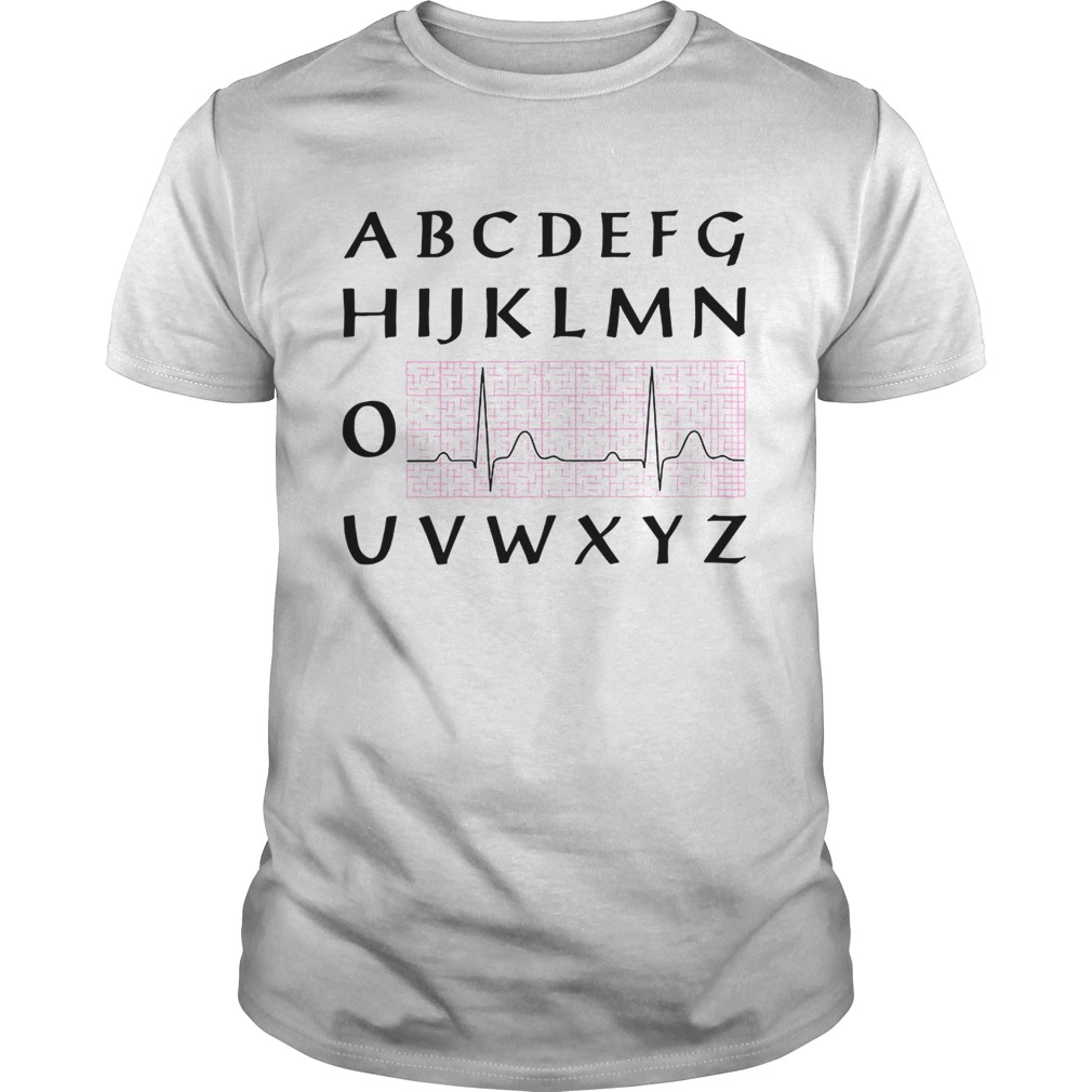 Electrocardiography ECG A B C D E F G H I K L M N O P QRS T U V W X Y Z shirts