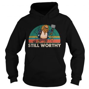 Fat Thor still worthy vintage sunset hoodie