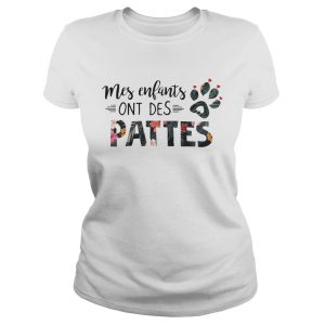 Flower Mes enfants ont des pattes ladies tee