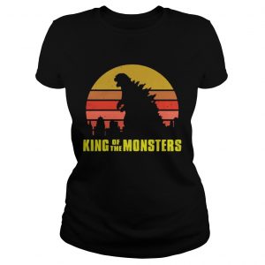 Godzilla King of the monsters vintage retro sunset ladaies tee