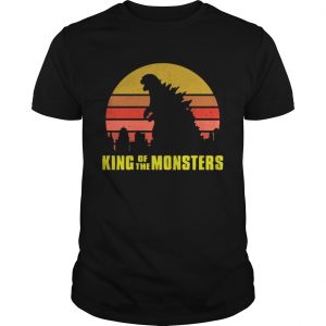 Godzilla King of the monsters vintage retro sunset unisex