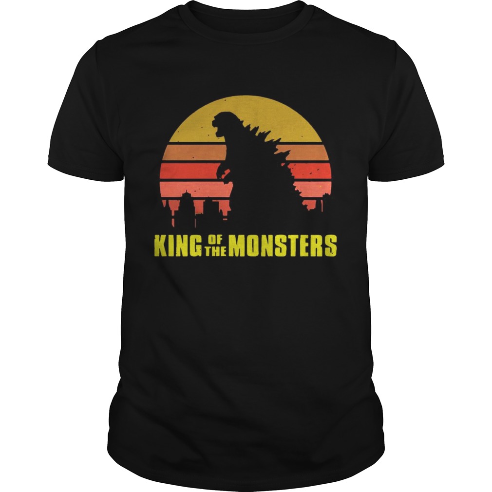 Godzilla King of the monsters vintage retro sunset shirts