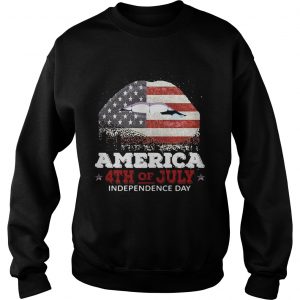 Happy Independence day lip America Flag 4th of July sweatshirt