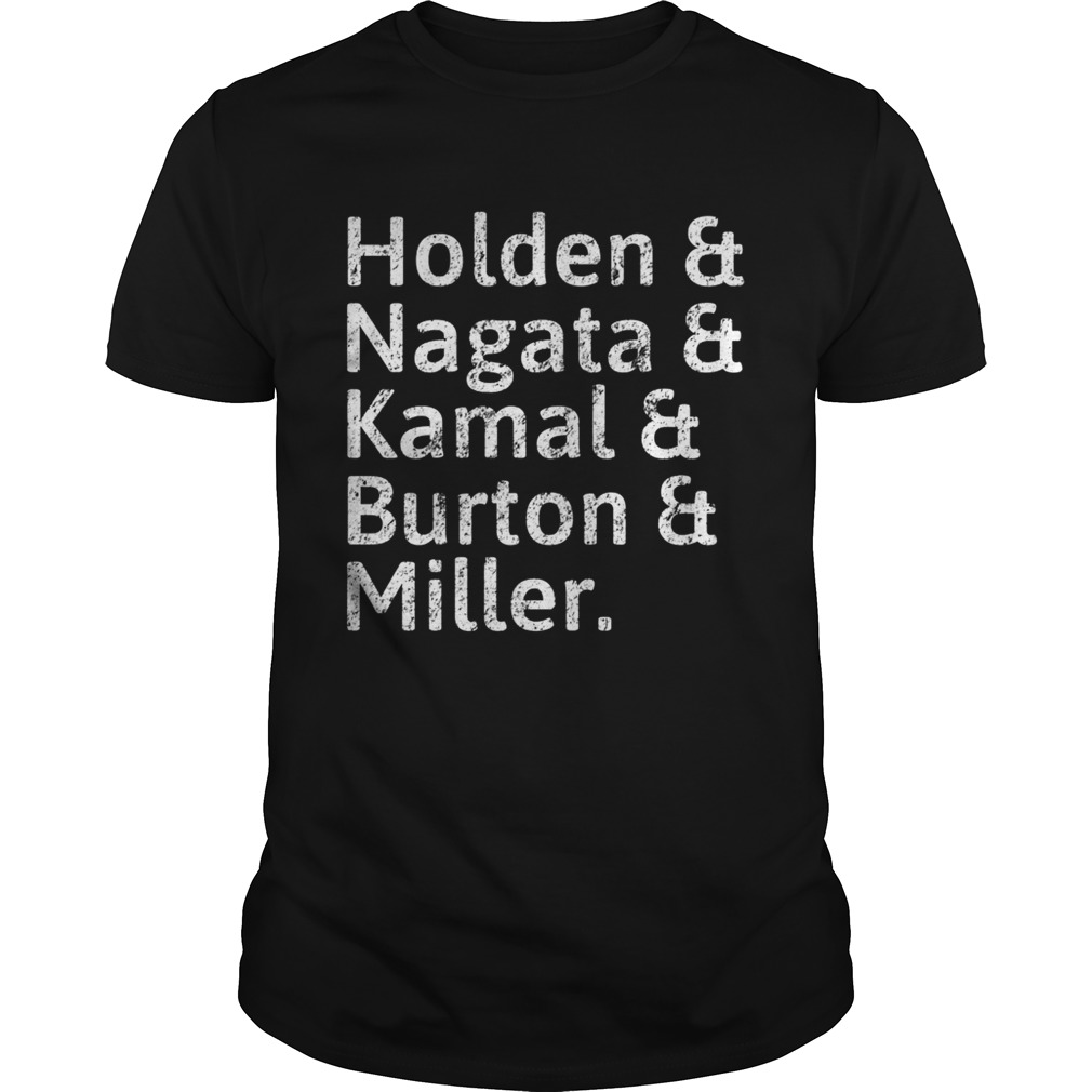 Holden and Nagata and Kamal and Burton and Miller shirts