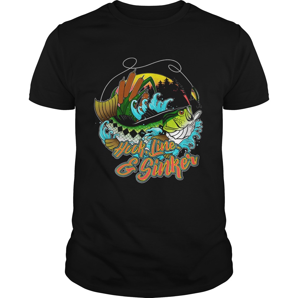 Hook line and sinker forest and sea shirts