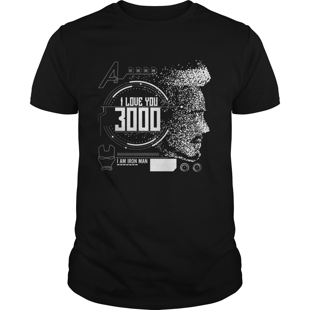 I love you 3000 I am iron man shirts