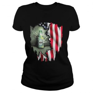 Independence day 4th of July Heineken America Flag ladiaes tee