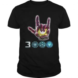 Iron Man I love you 3000 sign language Marvel Avengers Endgame unisex