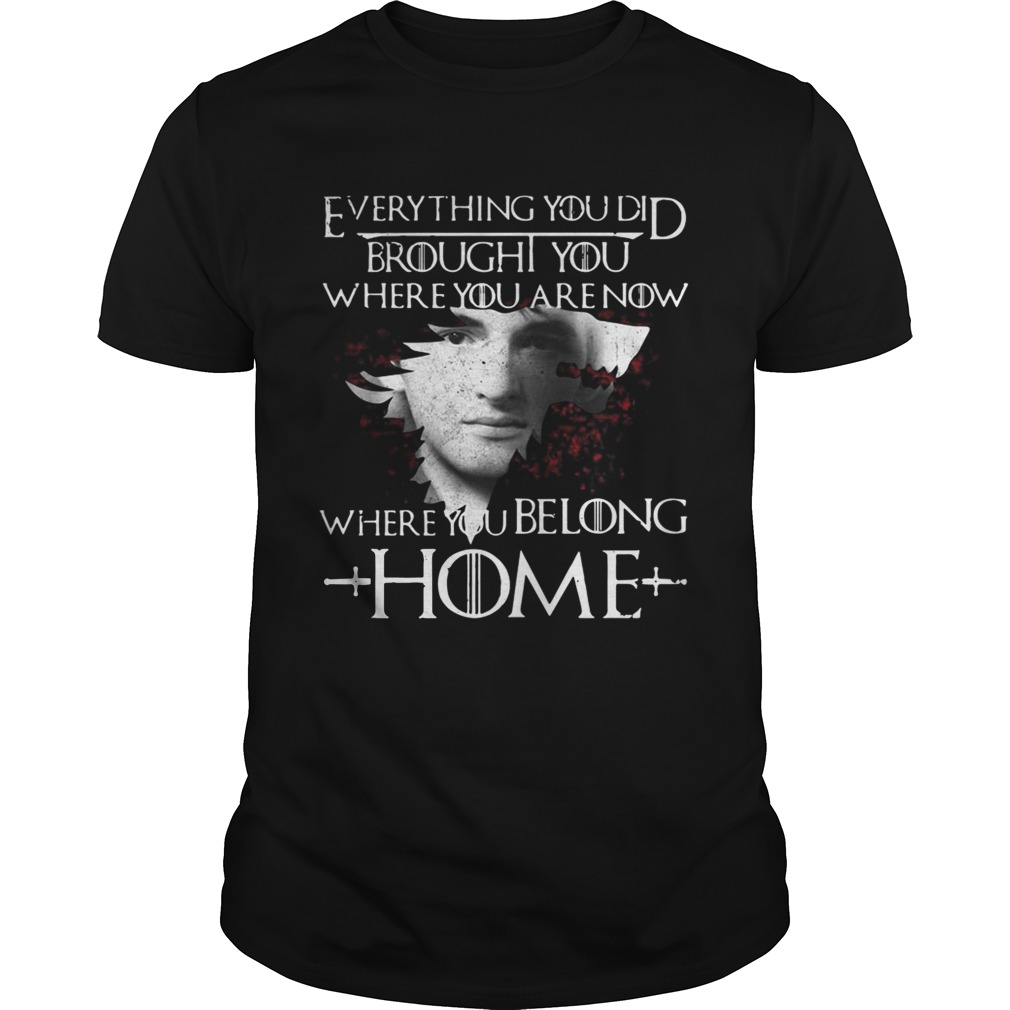 Jaime Reunion everything you did brought you where you are now where you belong home Game of Thrones shirts