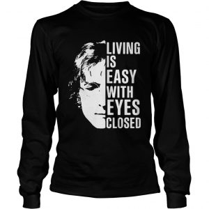 John Lennon living is easy with eyes closed longsleeve tee