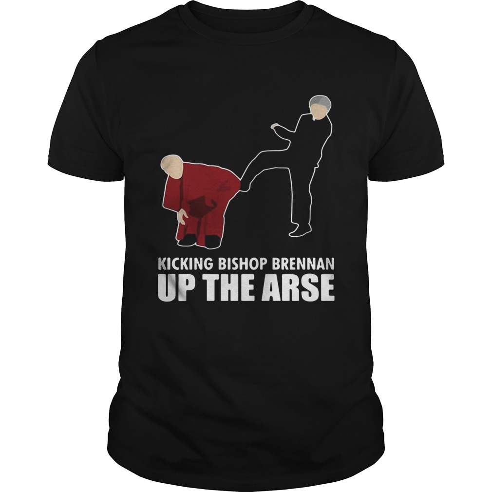 Kicking Bishop Brennan Up the Arse retro sunset shirts