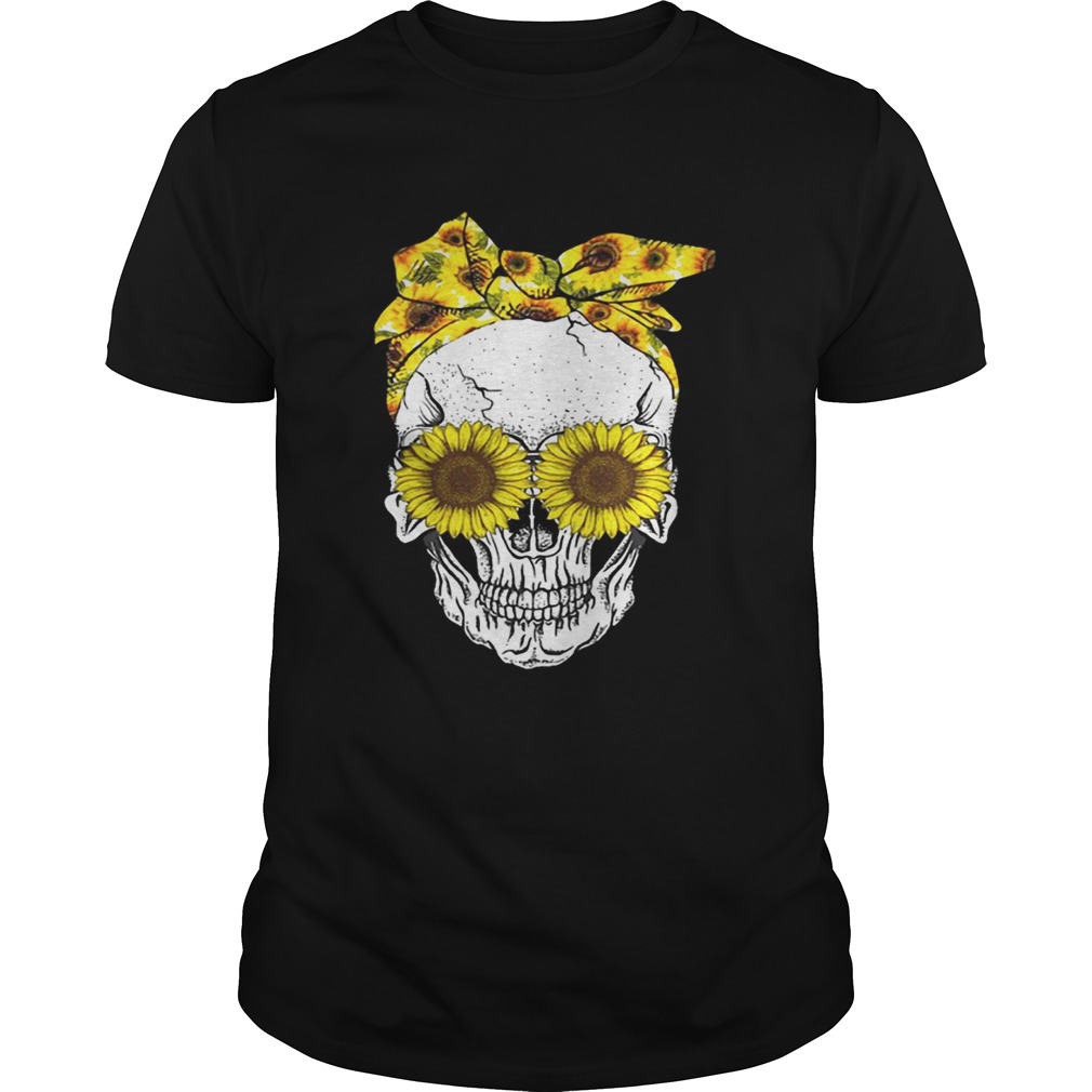 Lady Skull sunflower shirts