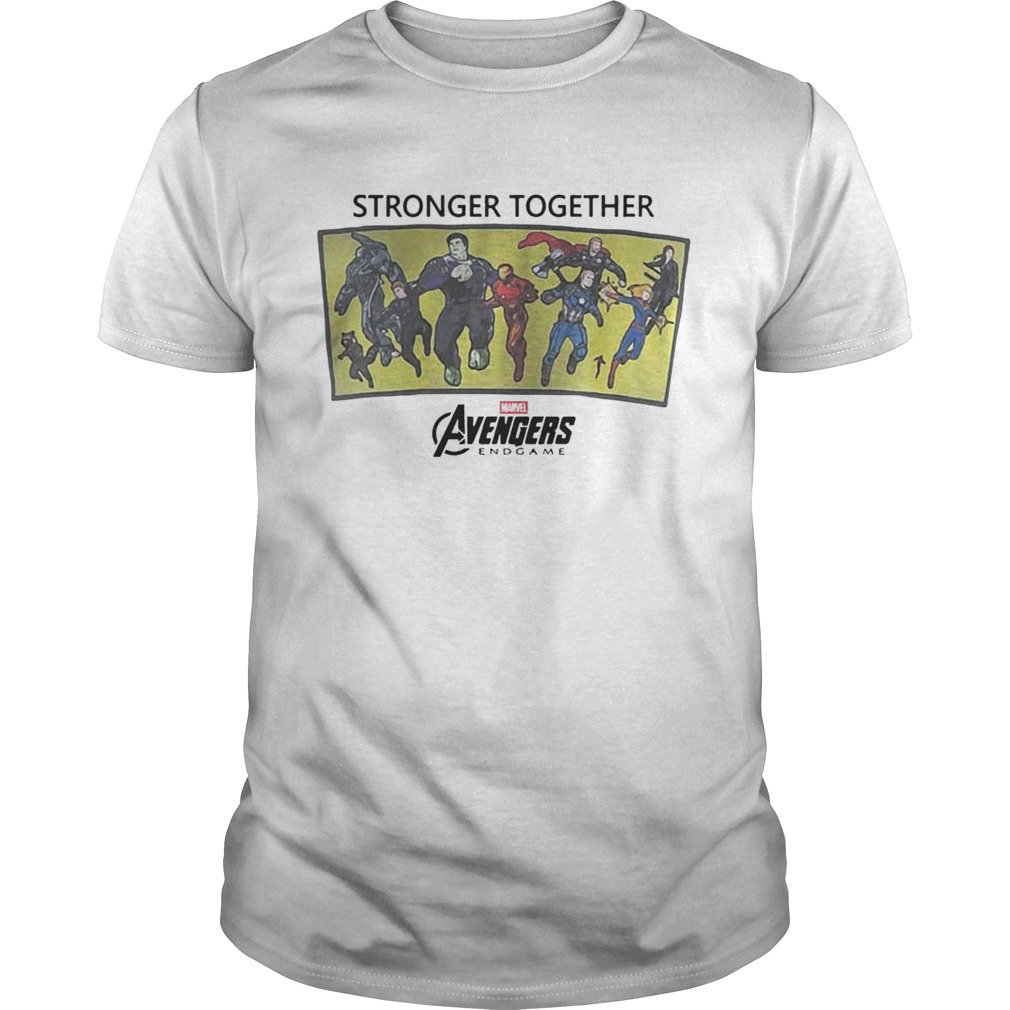 Marvel Avengers endgame stronger together lineup shirts