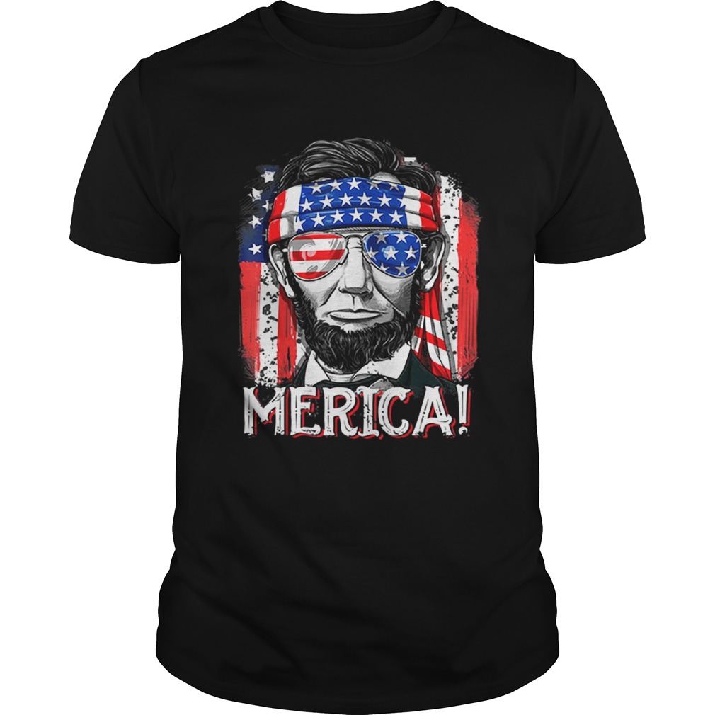 Merican Flag president Abraham Lincoln shirts