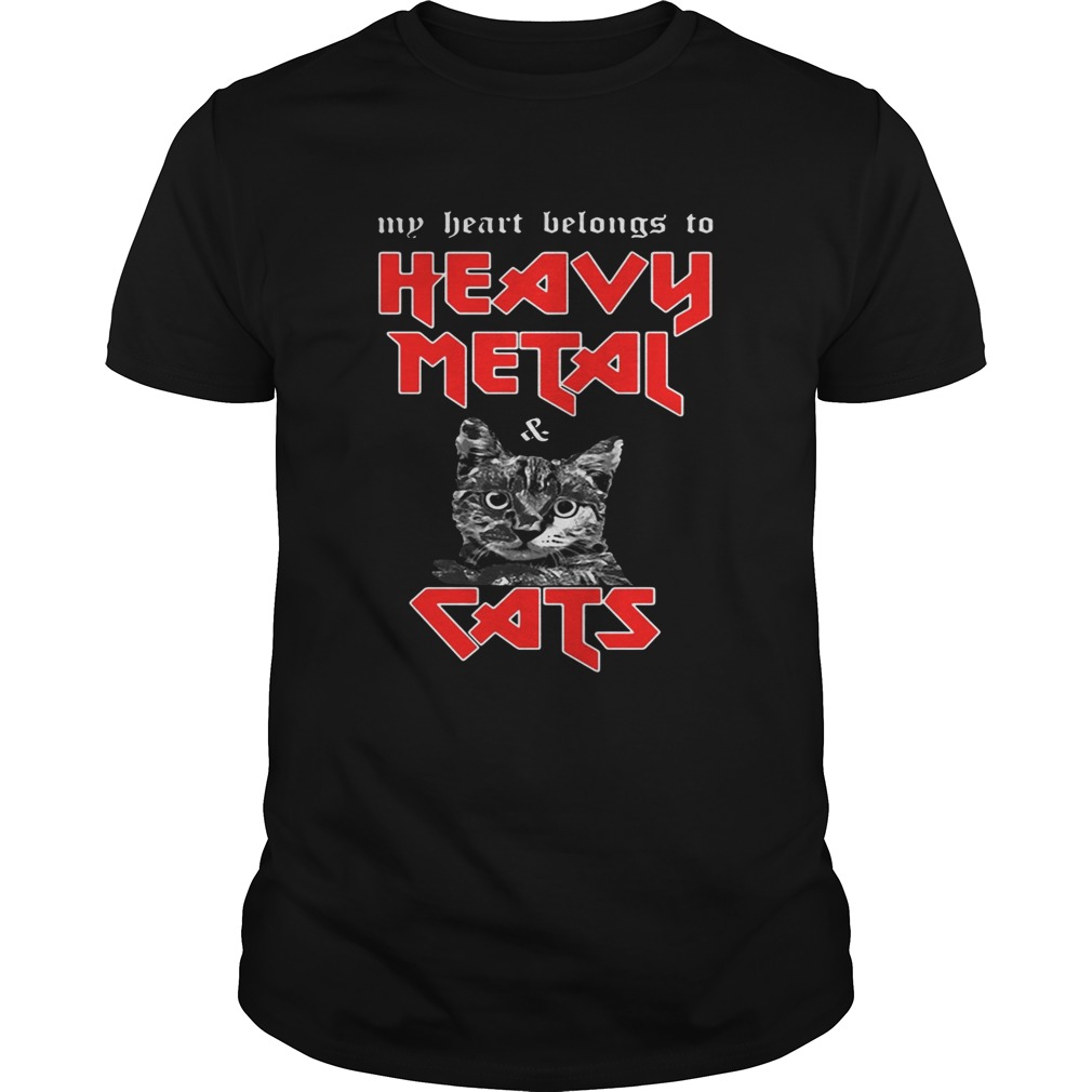 My heart belongs to heavy metal and cats shirts