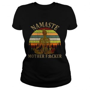 Namaste mother fucker vintage sunset ladies tee