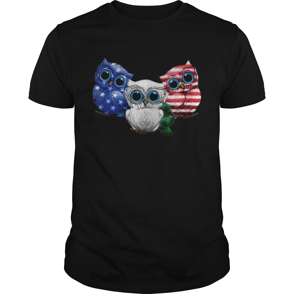 Owl American flag shirts