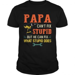 Papa Cant Fix Stupid But He Can Fix What Stupid Does unisex