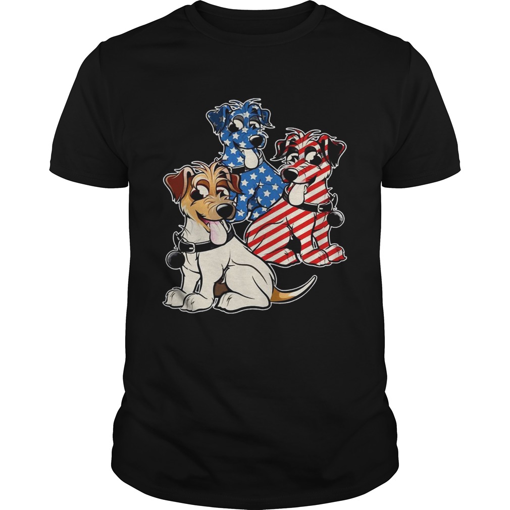 Parson Russell Terrier American Flag T-shirts