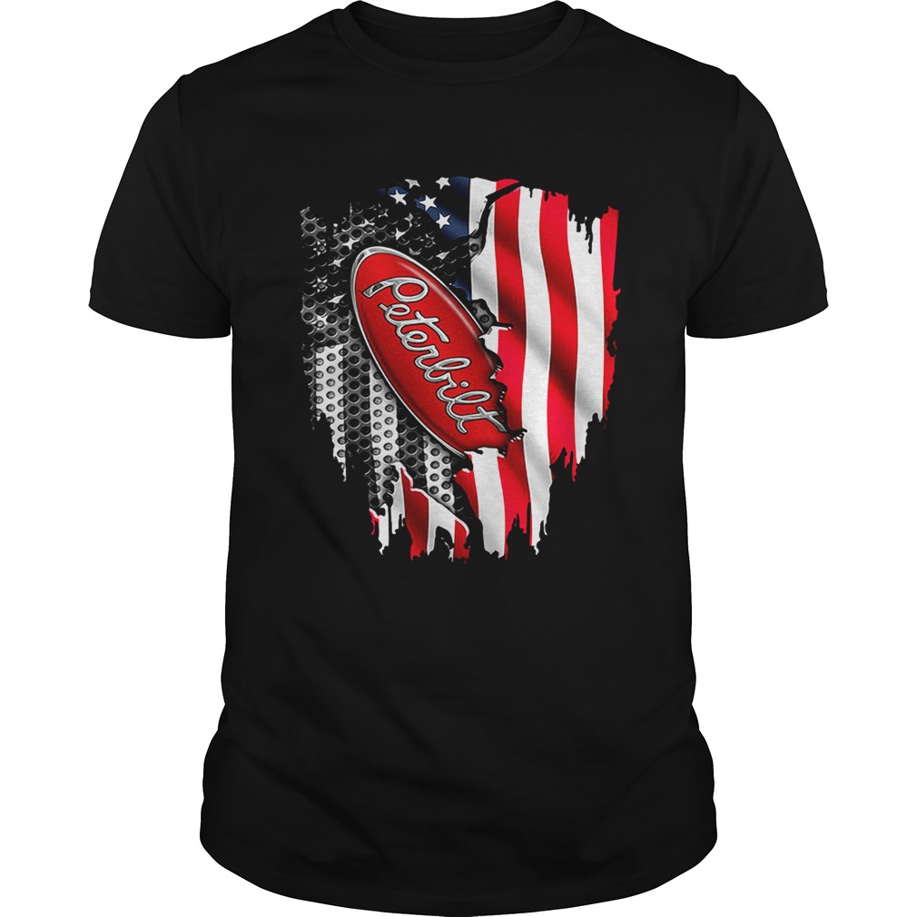 Peterbilt Motors Company inside the American flag shirts