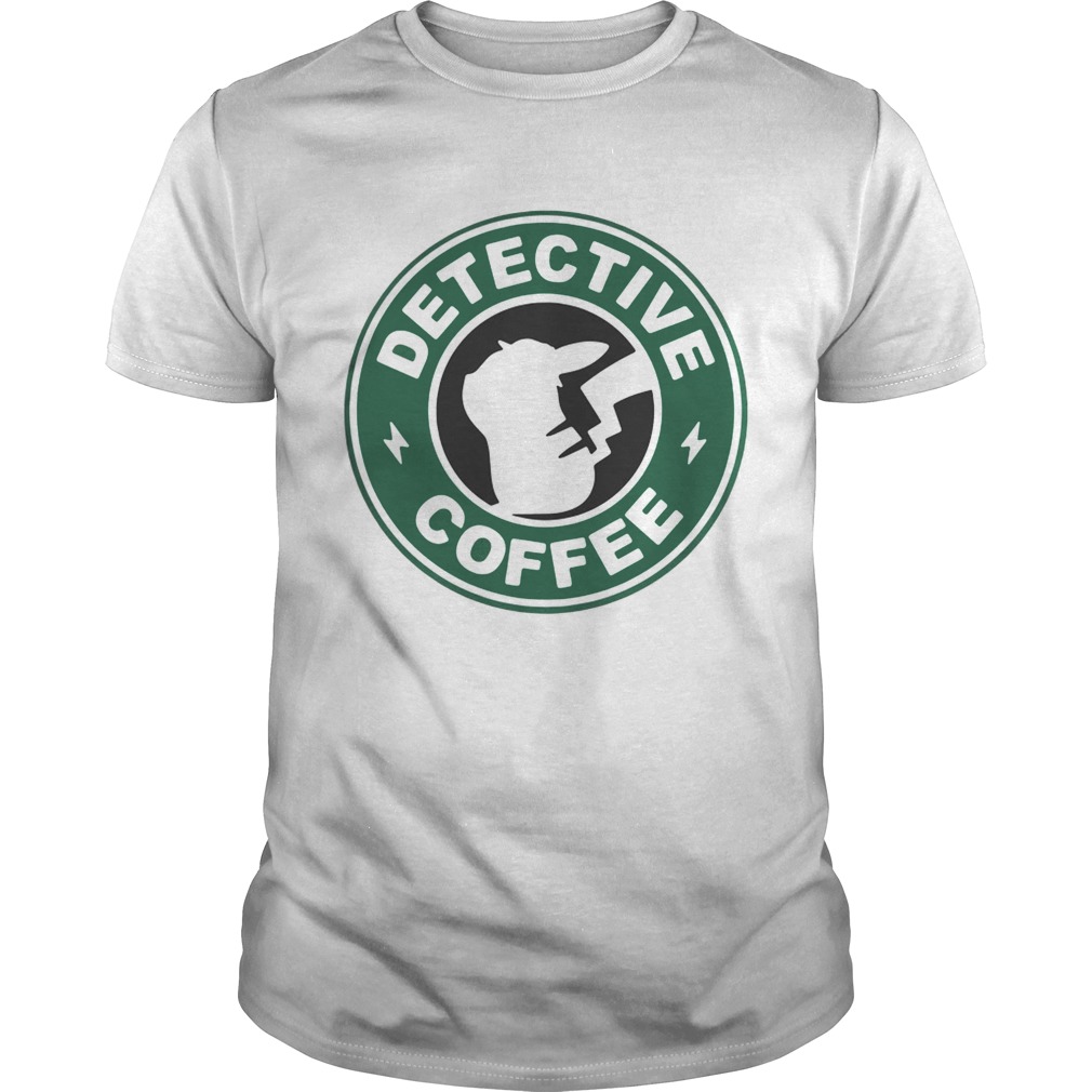 Pikachu Starbucks detective coffee shirts