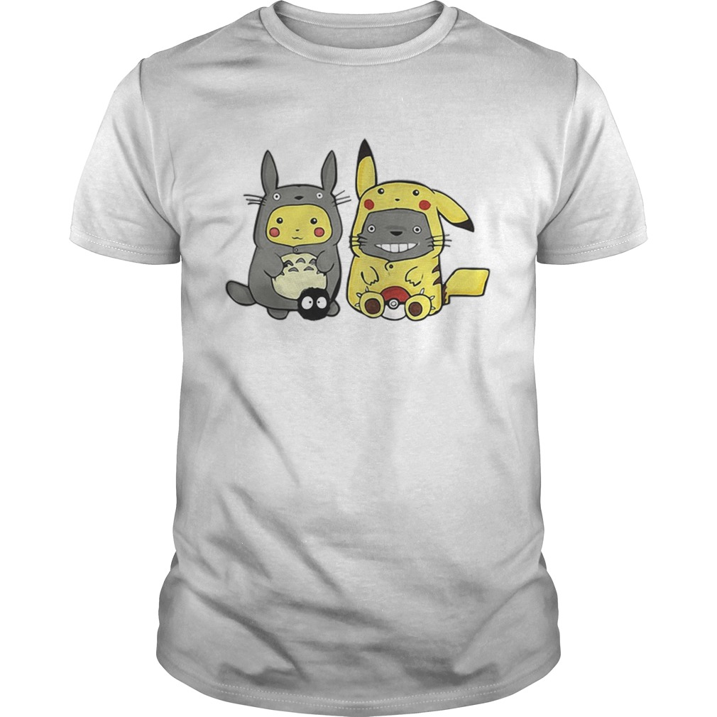 Pikachu and Totoro we are best friend shirts