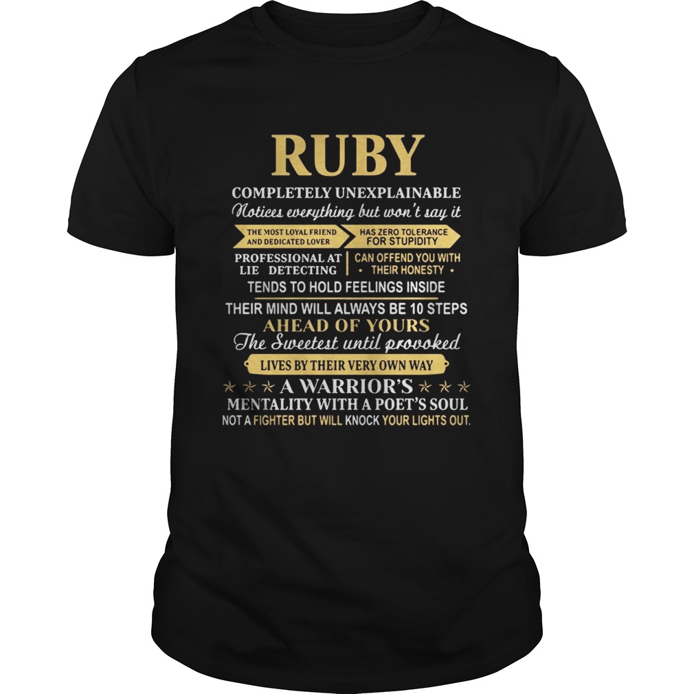 Ruby completely unexplainable notices everything shirts