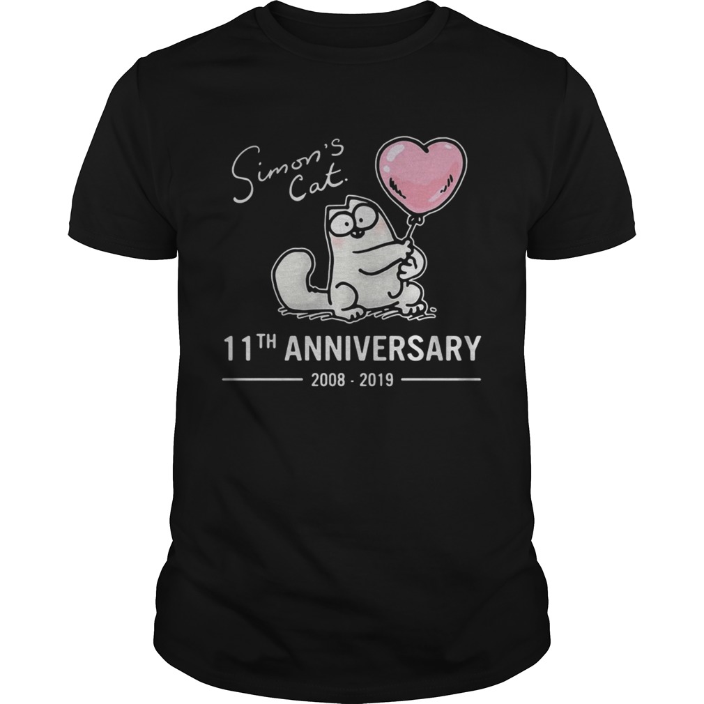 Simon’s Cat 11th anniversary 2008 – 2019 shirts