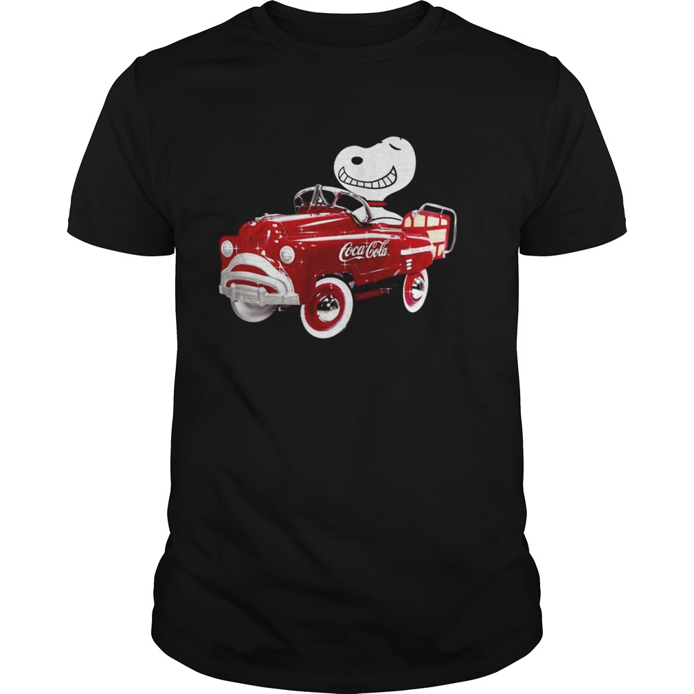 Snoopy driving coca cola car shirts