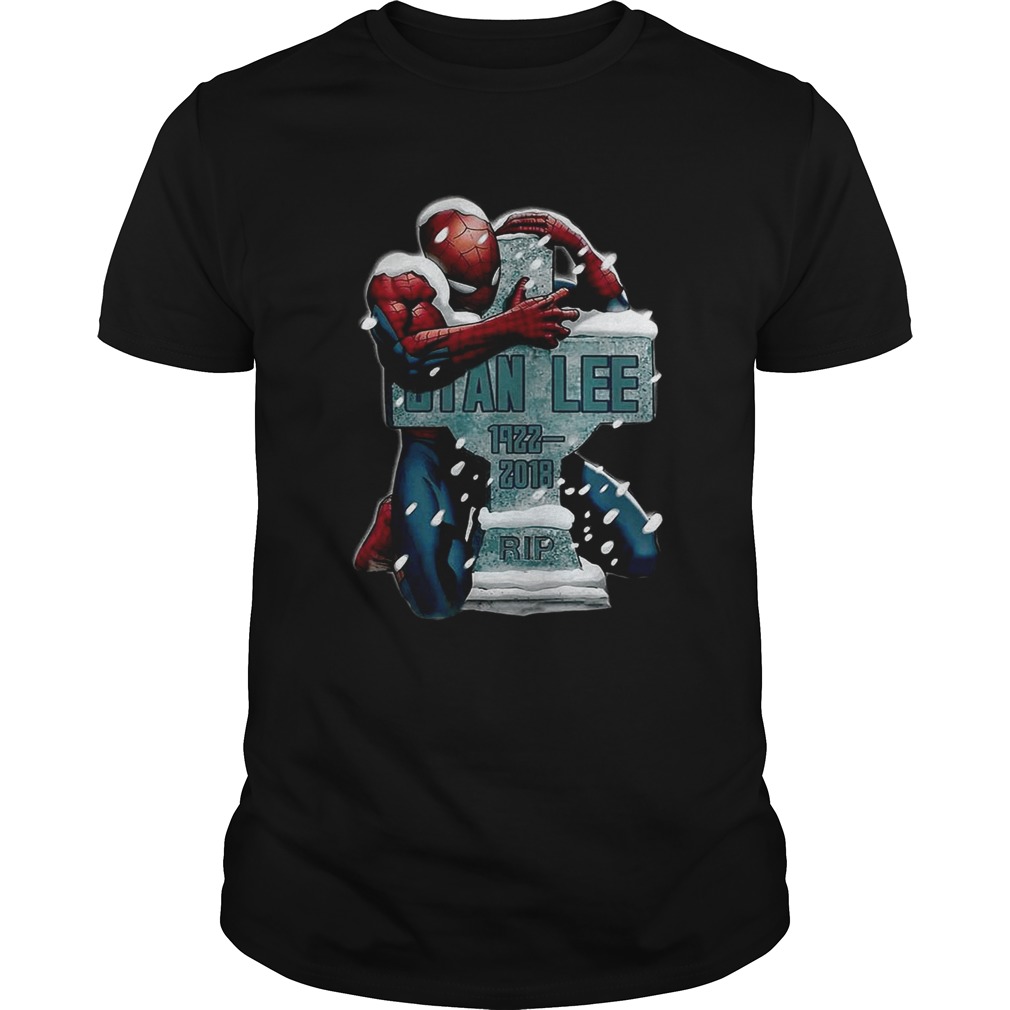 Spiderman hugging RIP Tony Stark shirts