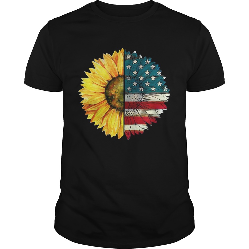 Sunflower American flag shirts