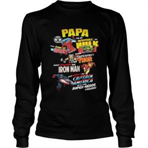 Superhero Daddy Marvel Comic Characters longsleeve tee