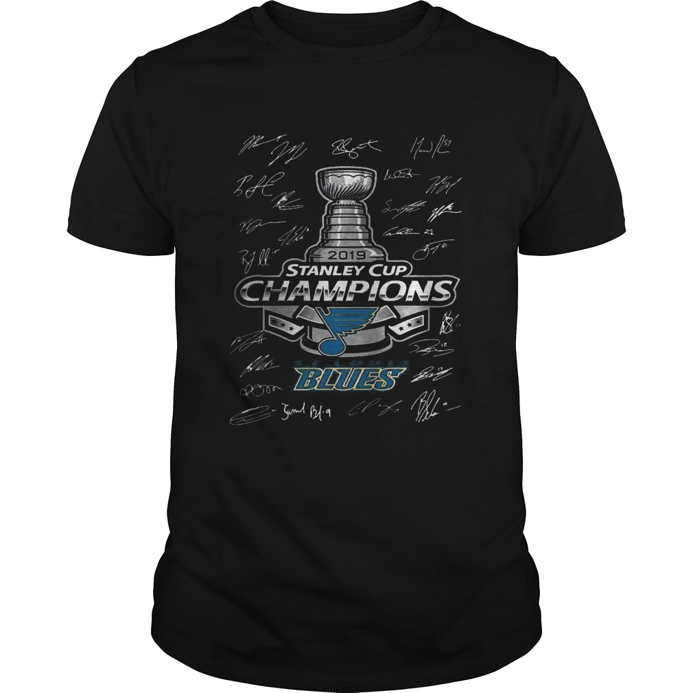 2019 Stanley cup Champions St Louis Blues signatures shirt