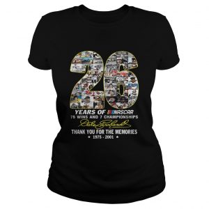 26 years of Nascar 76 wins and 7 championships Dale Earnhardt ladies tee