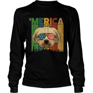 4th Of July Gifts Patriotic Maltese merica longsleeve tee